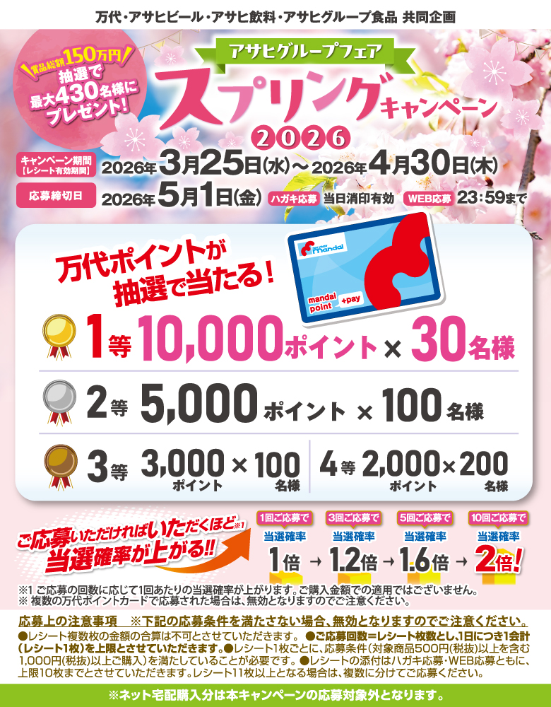 アサヒグループフェアスプリングキャンペーン